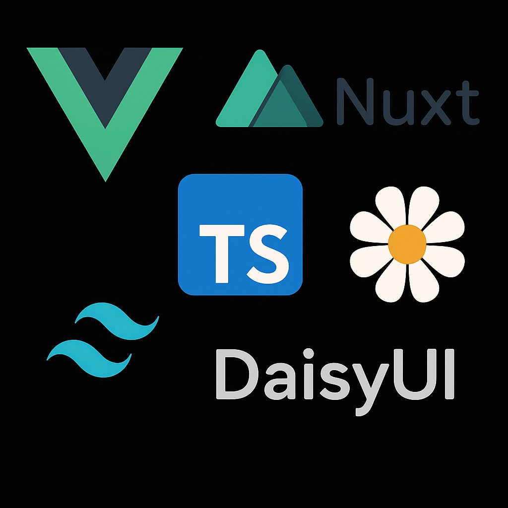 Vue, Nuxt, Typescript, TailwindCSS und DaisyUI