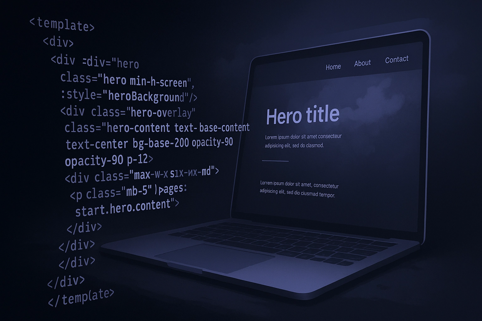 Vue Template wird zu Webseite